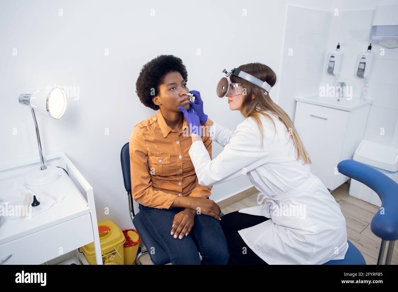 Treatment of nasal diseases. Sinusitis and nasal congestion concept