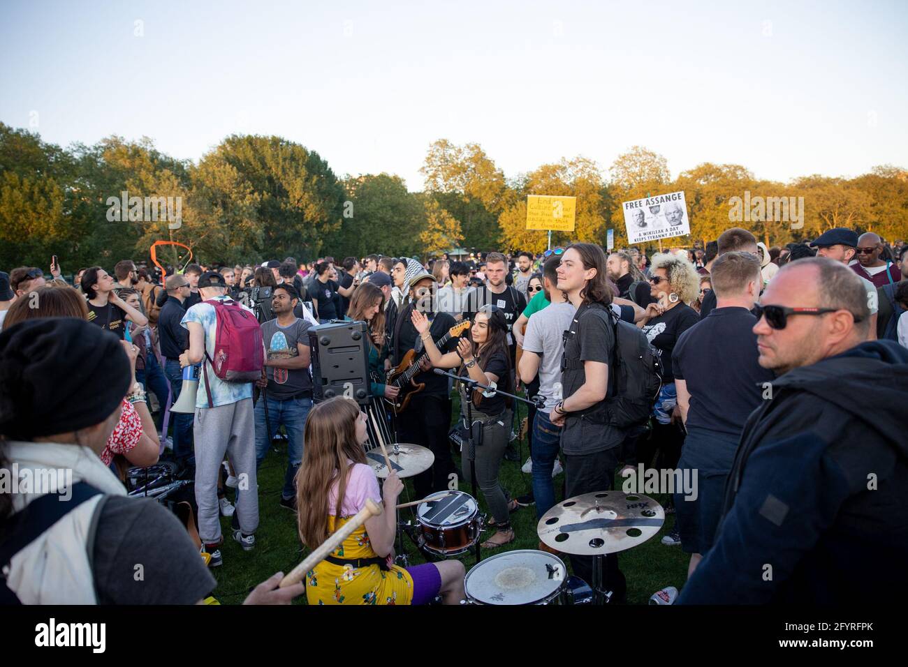 London, UK. 29th May, 2021. Unite For Freedom Protest, London, UK Credit: Yuen Ching Ng/Alamy Live News Stock Photo