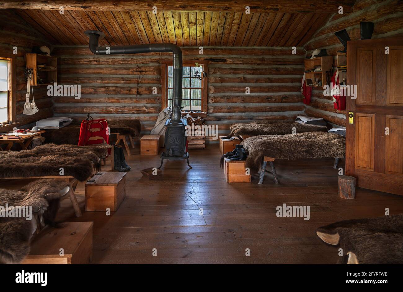 Maple Creek, Saskatchewan, Canada May 27, 2021 Interior of historic at Fort