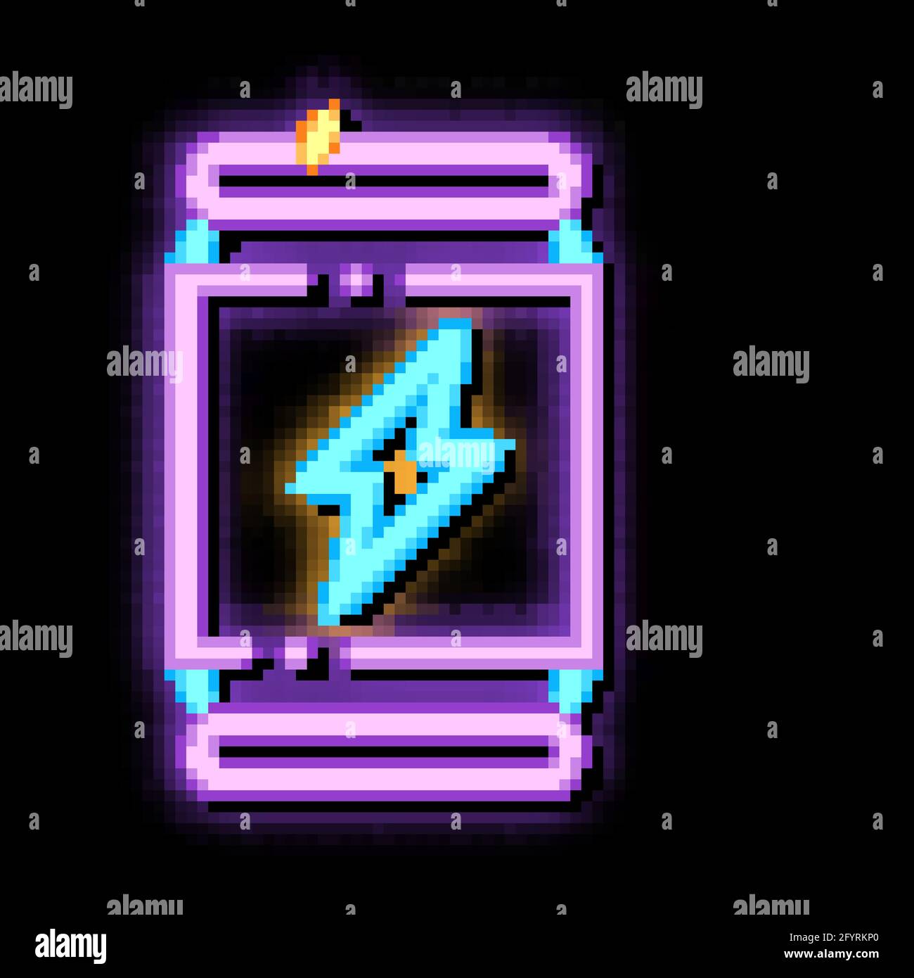 Sport Energy Drink Bottle neon glow icon illustration Stock Vector