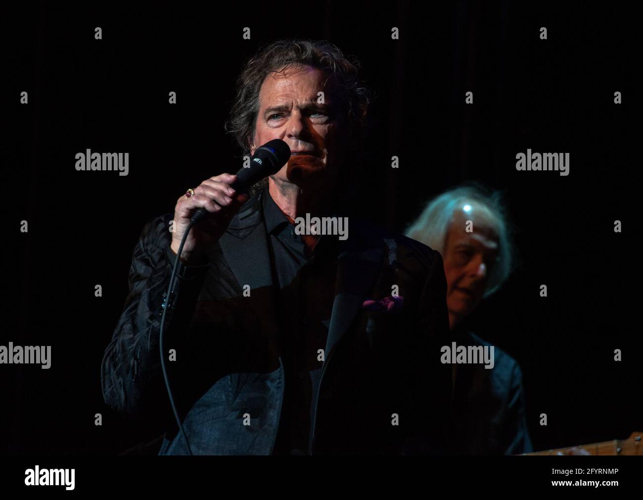 **FILE PHOTO** B.J. Thomas Has Passed Away. Emporia, Kansas, USA, April 20, 2019 BJ Thomas a five-time Grammy recipient performs some of his legenadry songs including 'Raindrops Keep Falling On My Head' and 'Somebody Done Somebody Wrong' on stage at the historic Granada Theater. Credit: Mark Reinstein/MediaPunch Stock Photo