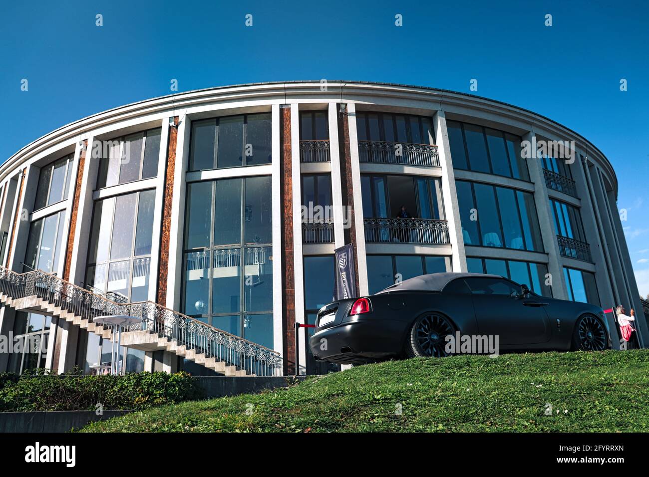 FüSSEN, GERMANY - Nov 01, 2019: Rolls Royce in front of the Festspielhaus in Fuessen at Forggensee. Stock Photo