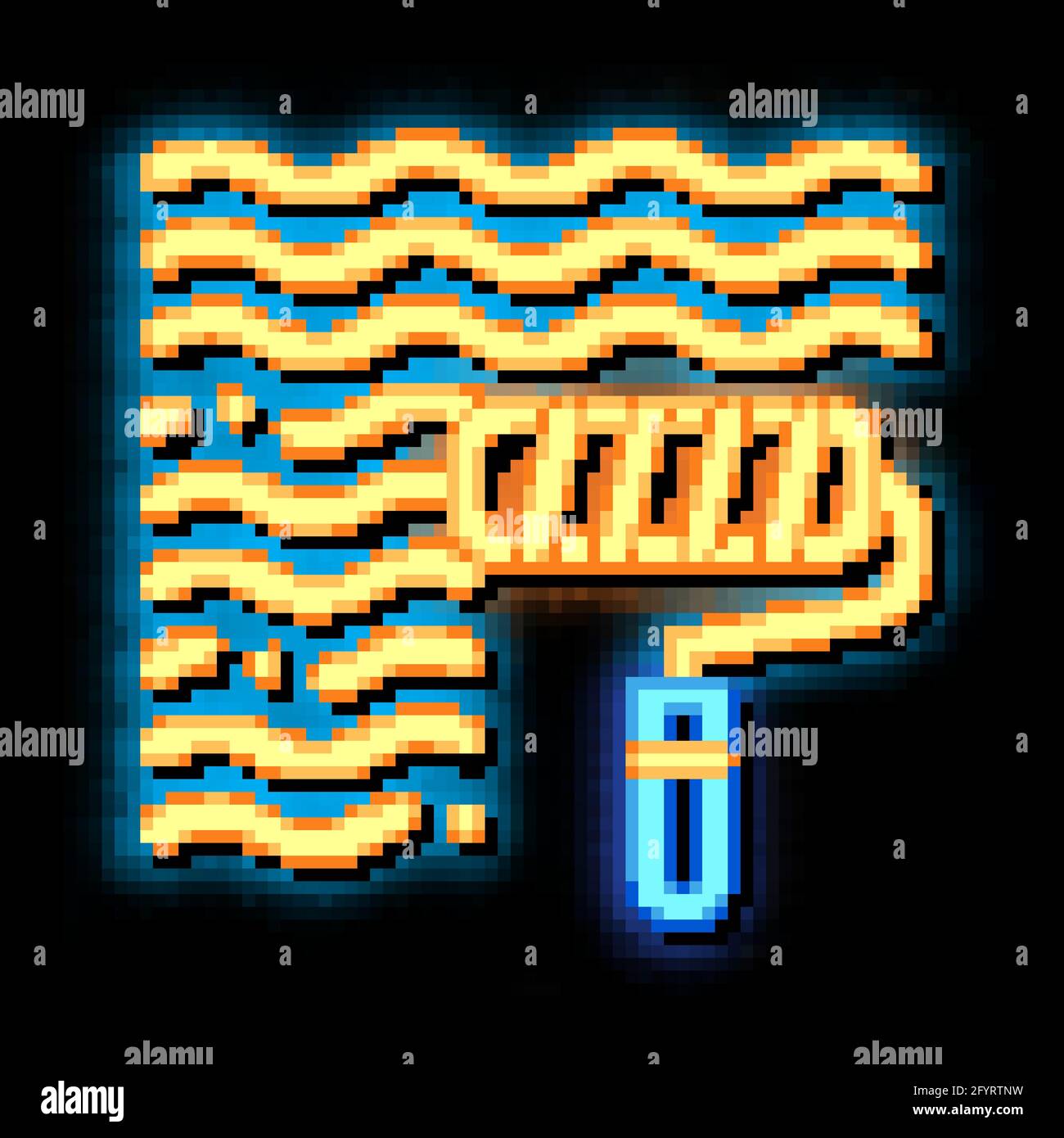 Waterproof Material Wall Paint neon glow icon illustration Stock Vector