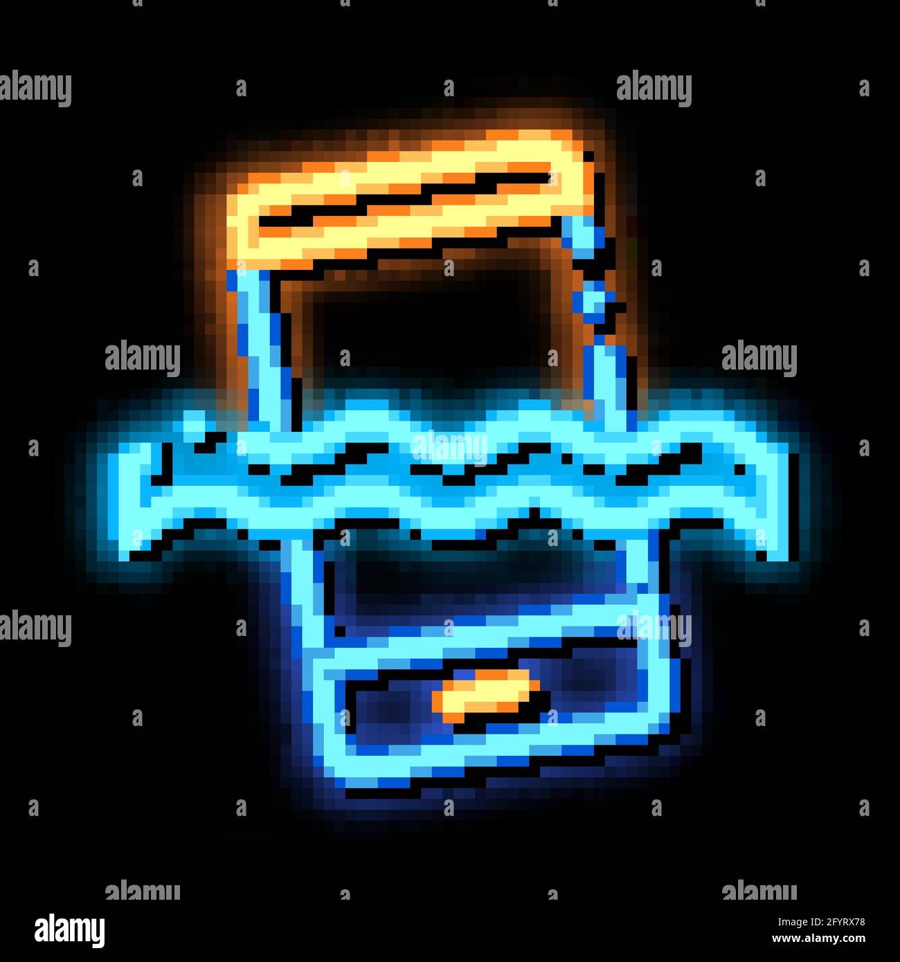 Waterproof Material Phone neon glow icon illustration Stock Vector ...