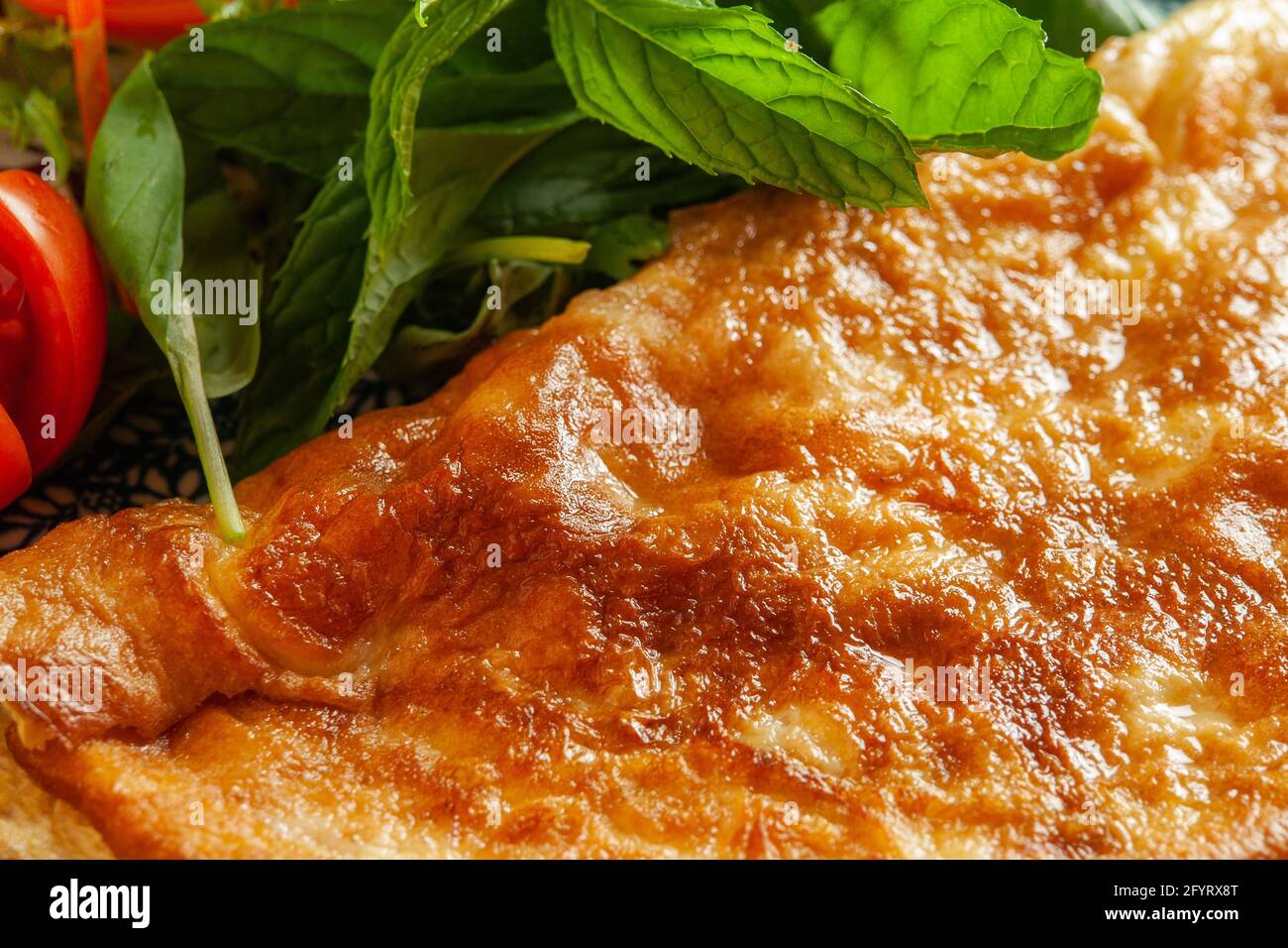 Omlet with fresh grill closeup Stock Photo