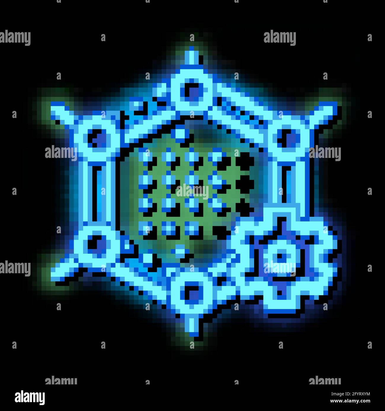 Artificial Graphene Technology neon glow icon illustration Stock Vector