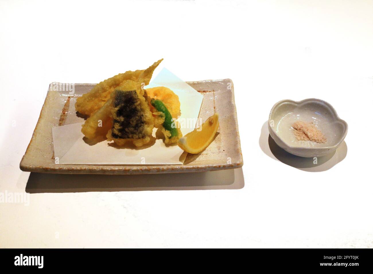 Tempura fried Japanese seafood and vegetables Stock Photo Alamy