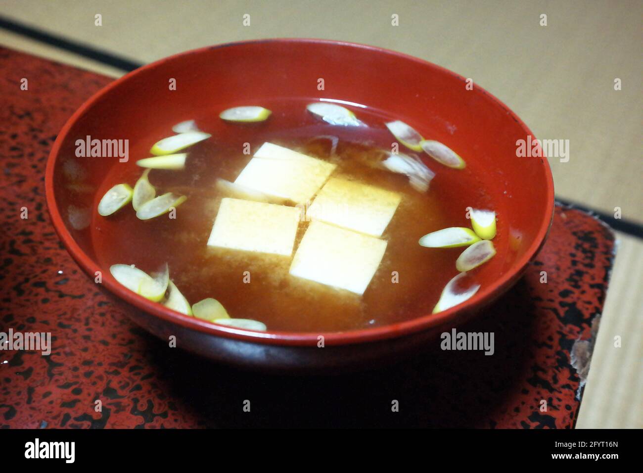 Japanese miso soup with tofu Stock Photo - Alamy