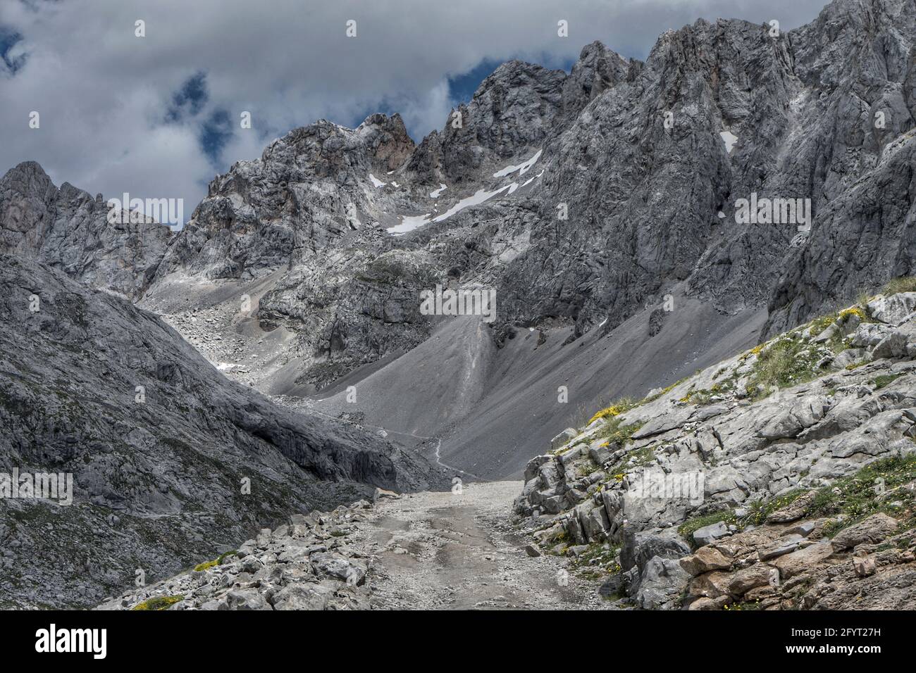 The mountains in the Fuentes Carrionas Natural Park Stock Photo