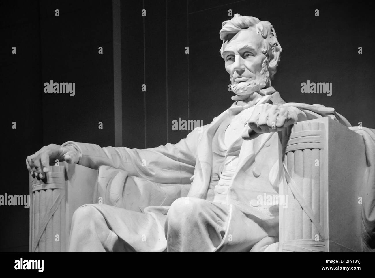 Lincoln Memorial statue of Abraham Lincoln in Washington, D.C. (USA) Stock Photo