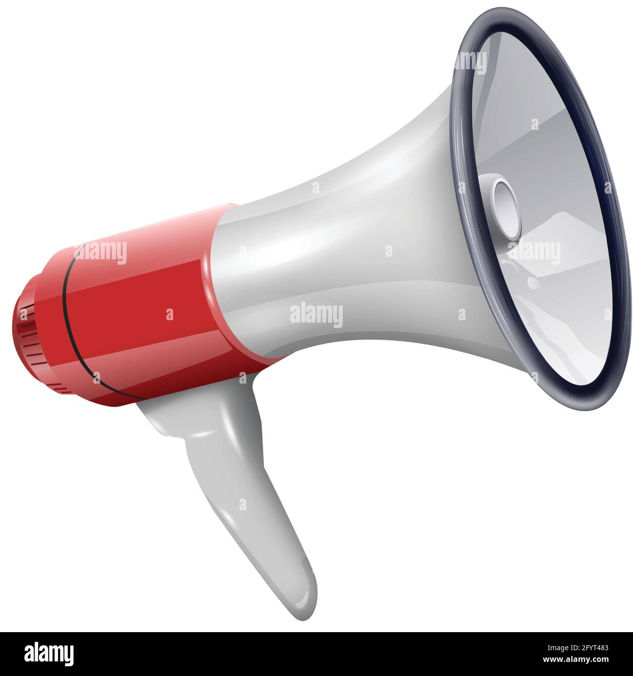 Vector 3d realistic loudspeaker. Isolated on white background. Stock Vector