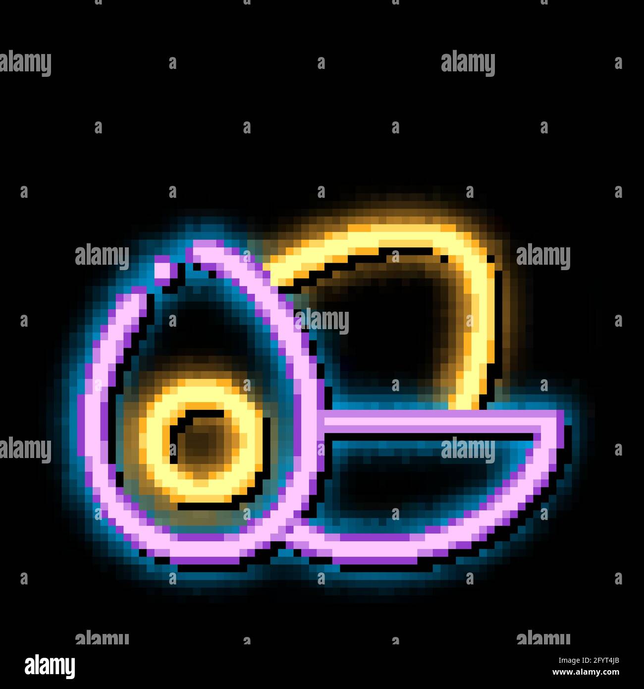 Healthy Food Chicken Eggs neon glow icon illustration Stock Vector ...