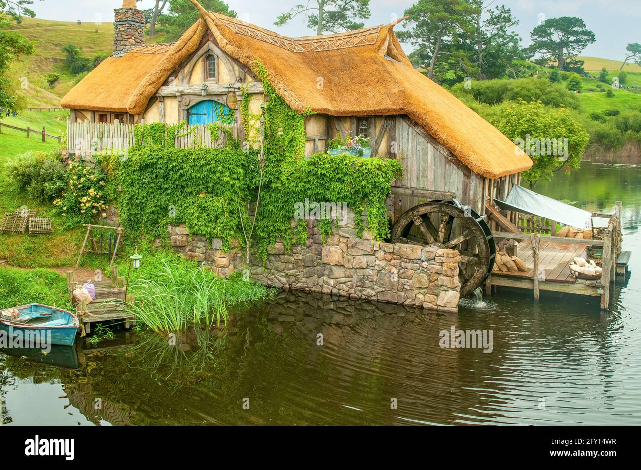 The Mill House, Hobbiton, Matamata, New Zealand Stock Photo
