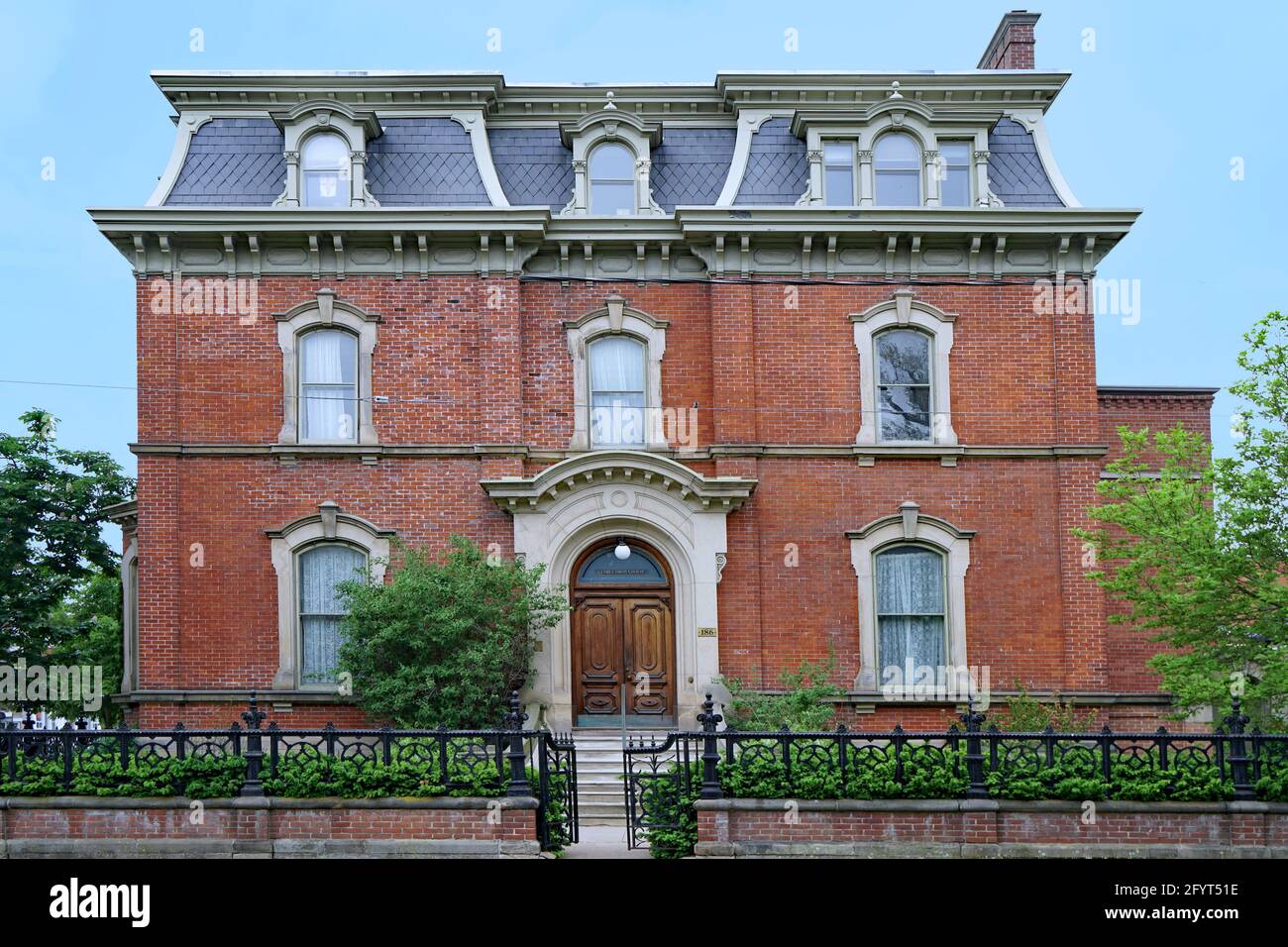 Toronto, Canada - May 23, 2021:  Grand house in downtown Toronto built in the 1870s for George Brown, a Canadian Father of Confederation and newspaper Stock Photo