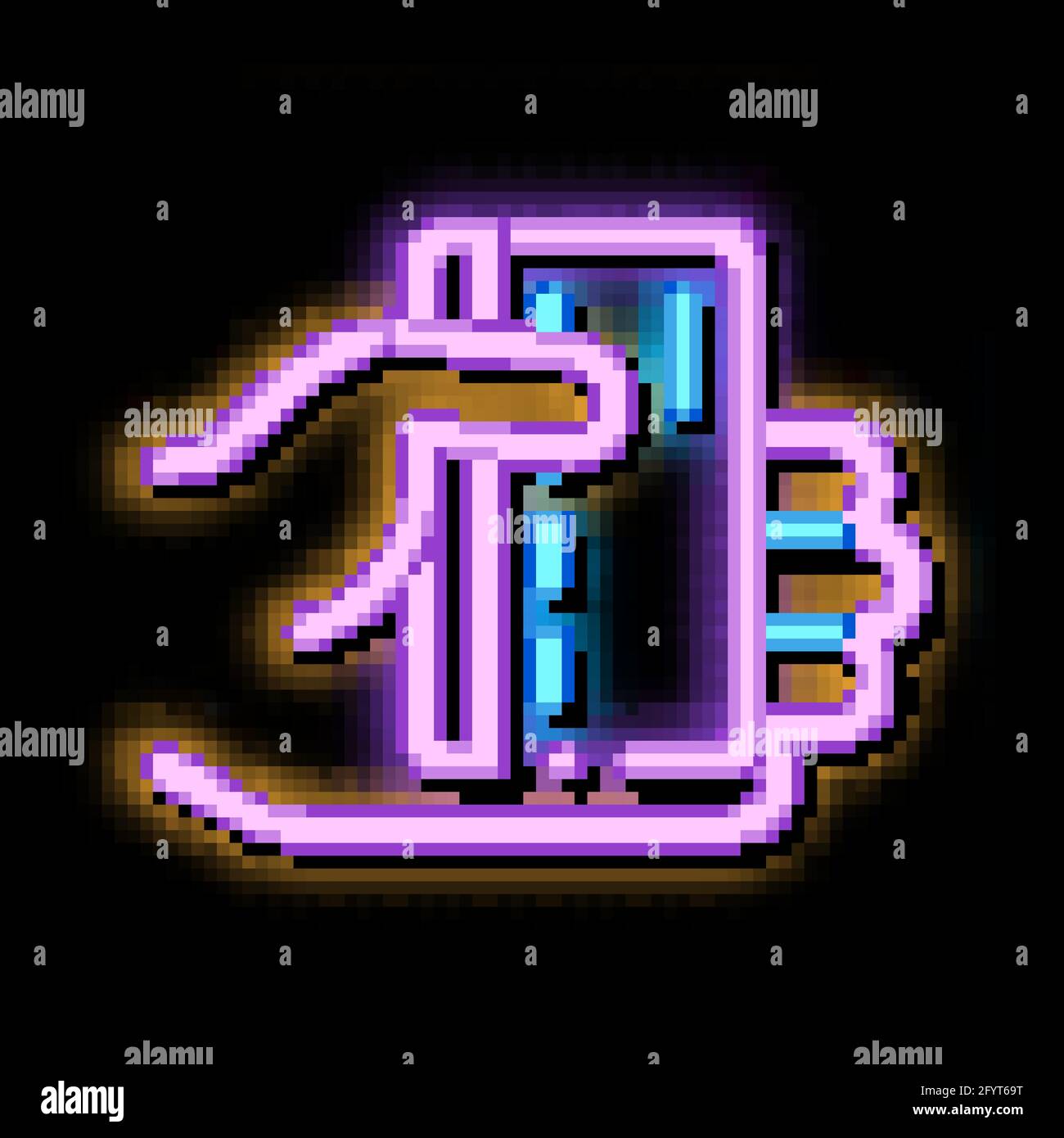 Hand Holding Credit Card neon glow icon illustration Stock Vector Image ...
