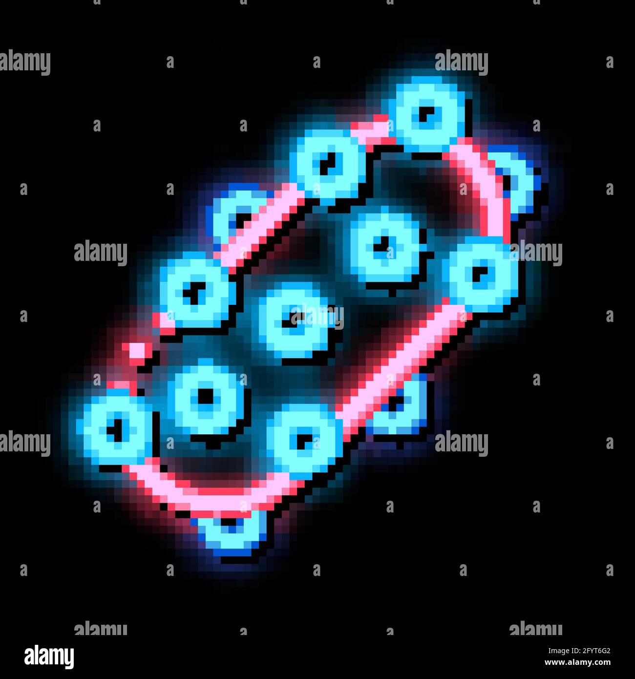Virus Pathogen Element neon glow icon illustration Stock Vector