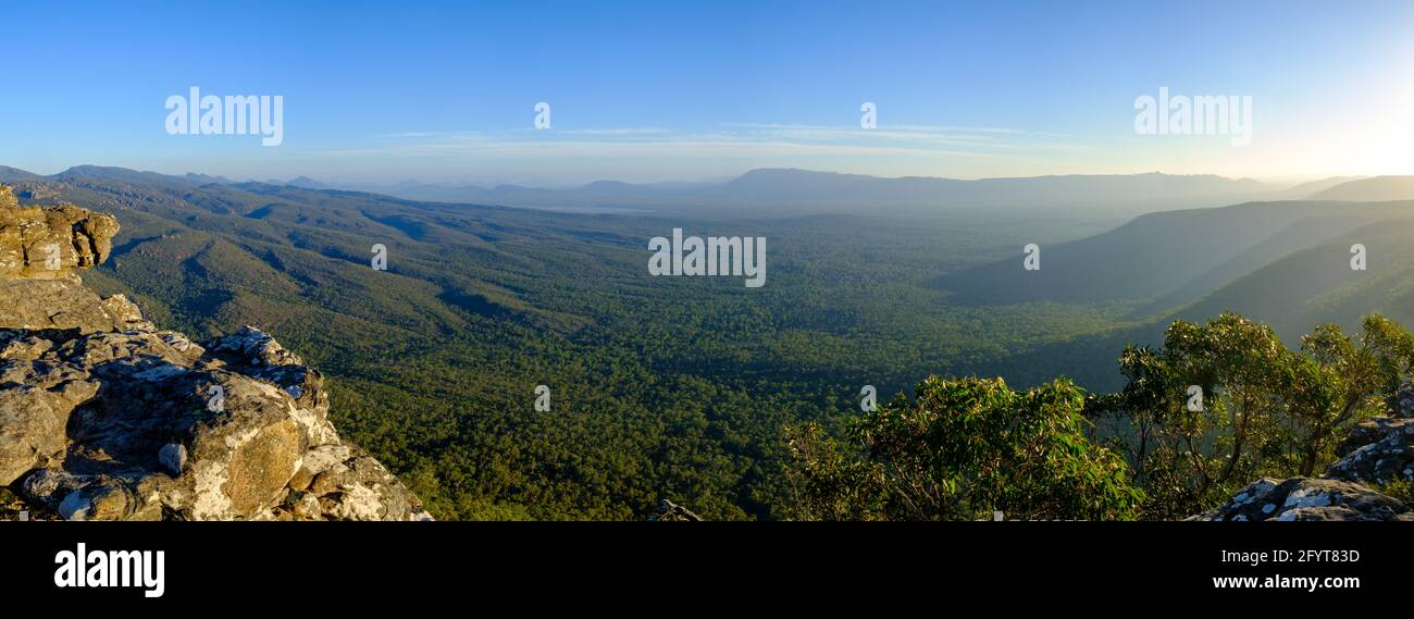 View from Reed Lookout, Grampians National Park, Victoria, Australia Stock Photo