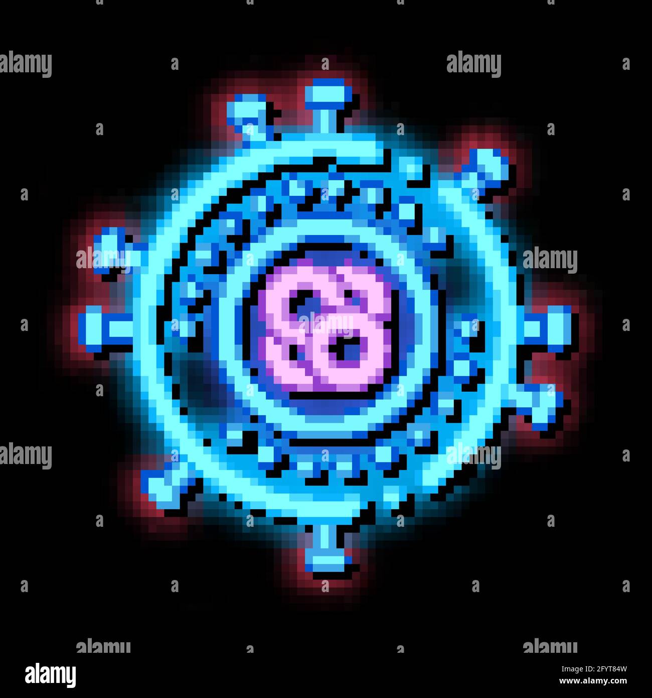 Unhealthy Pathogen Element neon glow icon illustration Stock Vector