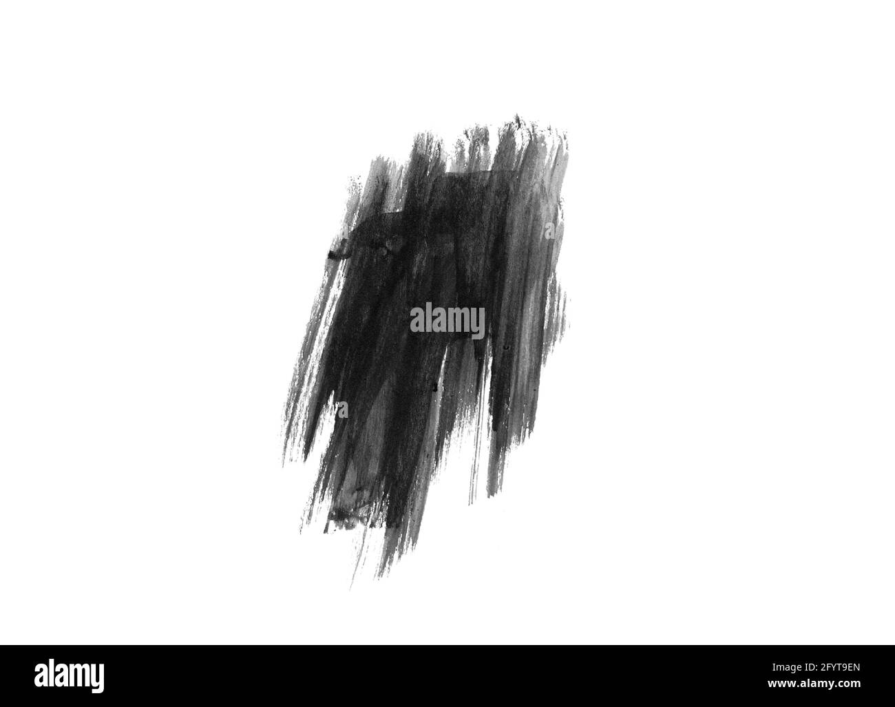 Stroke black brushes for painting isolated on white background. Paint