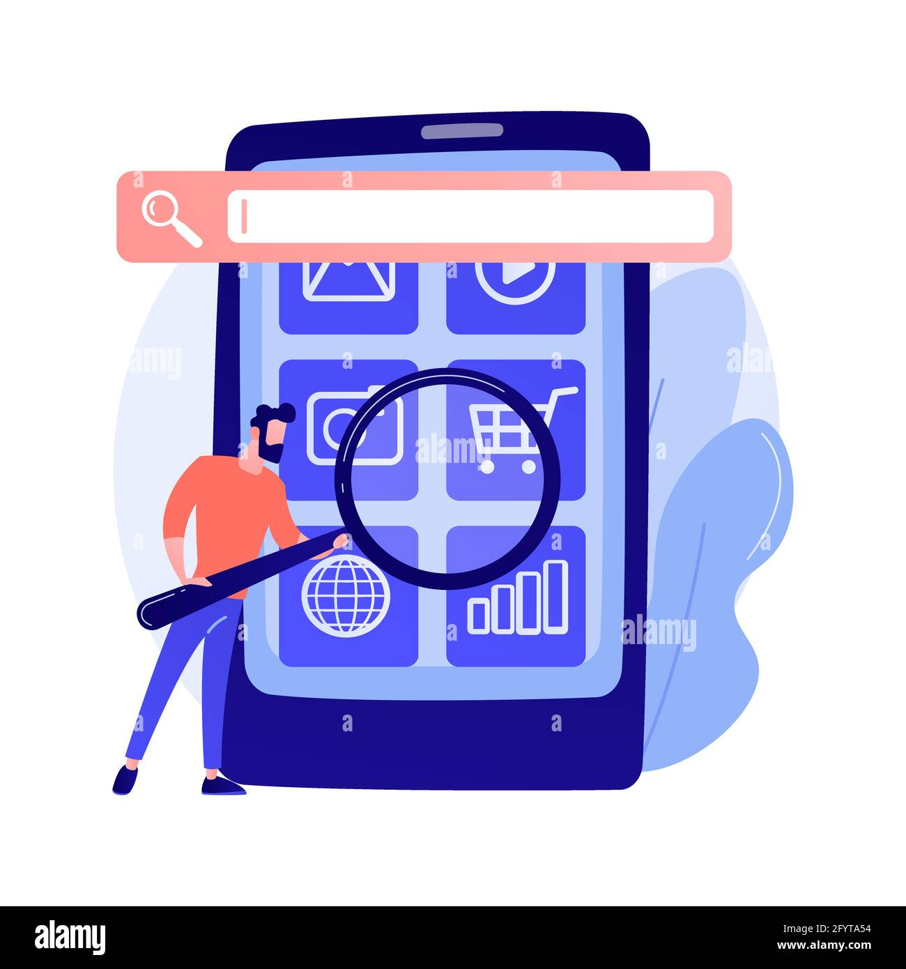 Search engine optimization. Online promotion. Smm manager cartoon  character. Mobile settings, tools adjustment, business platform. Website  analysis. V Stock Vector Image & Art - Alamy