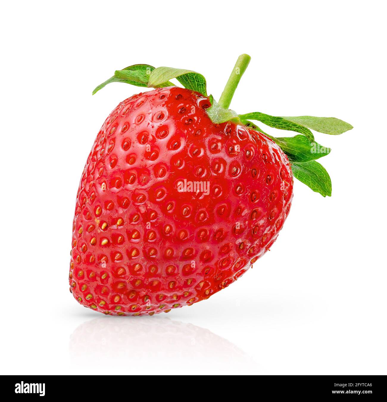 Strawberry isolated on white background with clipping path. Macro shot ...