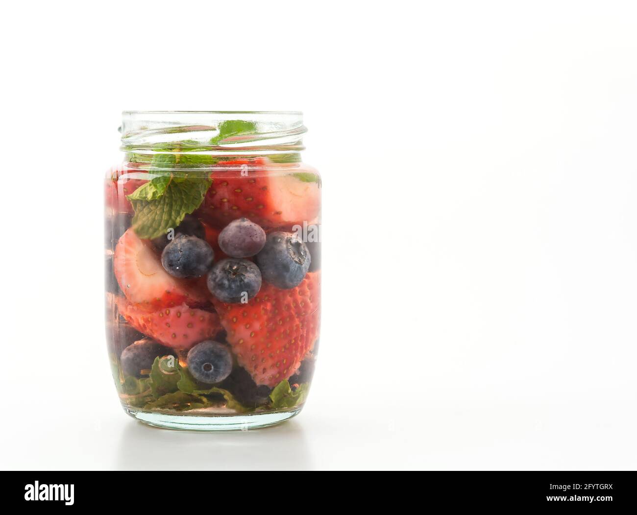 infused water on white background Stock Photo - Alamy