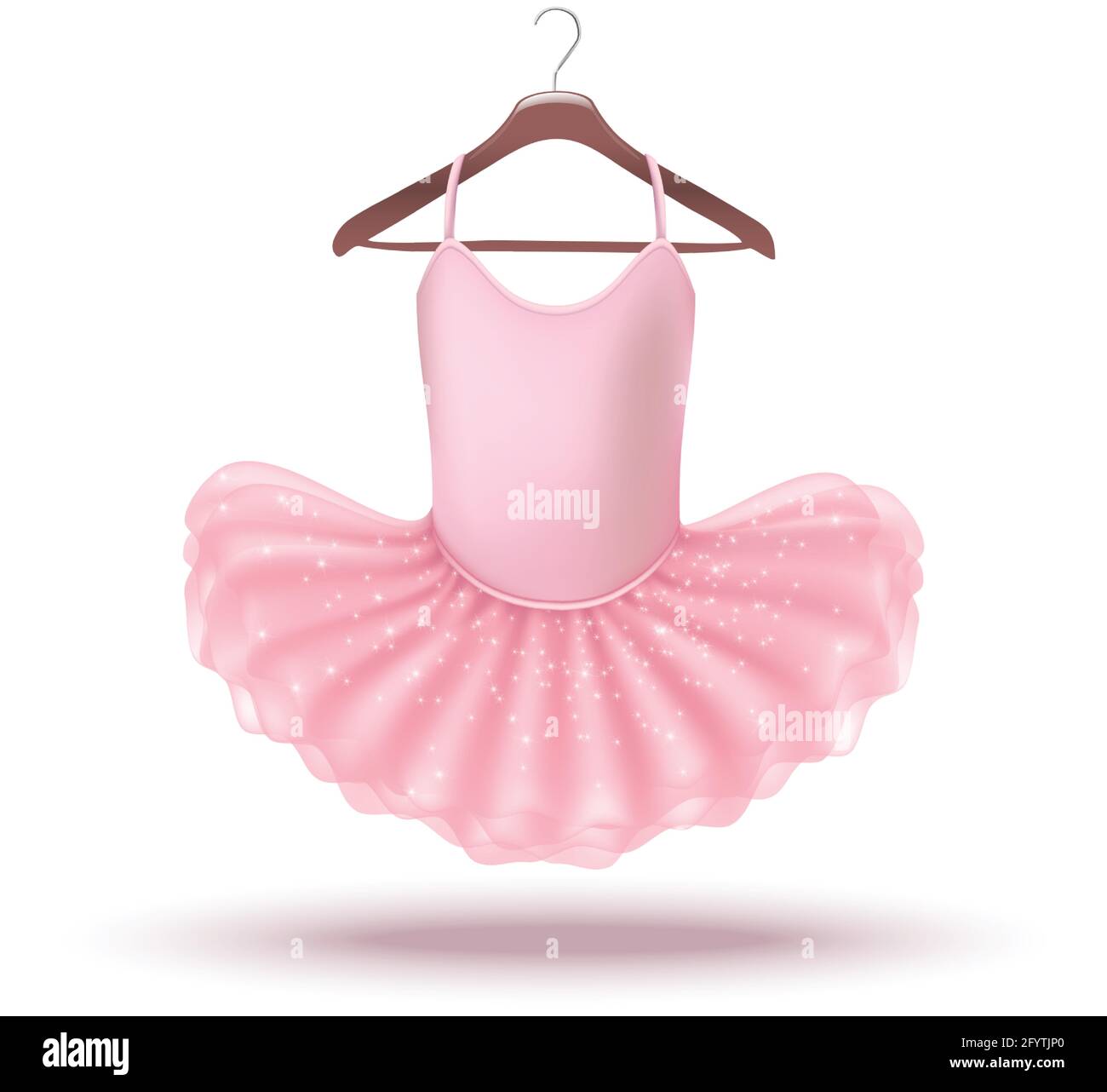icon little baby girl pink ballerina dress on a hanger. Isolated on white  background illustration Stock Vector Image & Art - Alamy