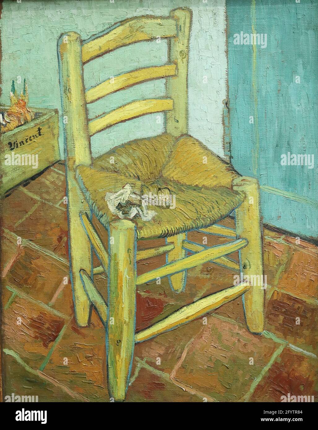 Vincent van Gogh's Chair at the National Gallery, London, UK Stock