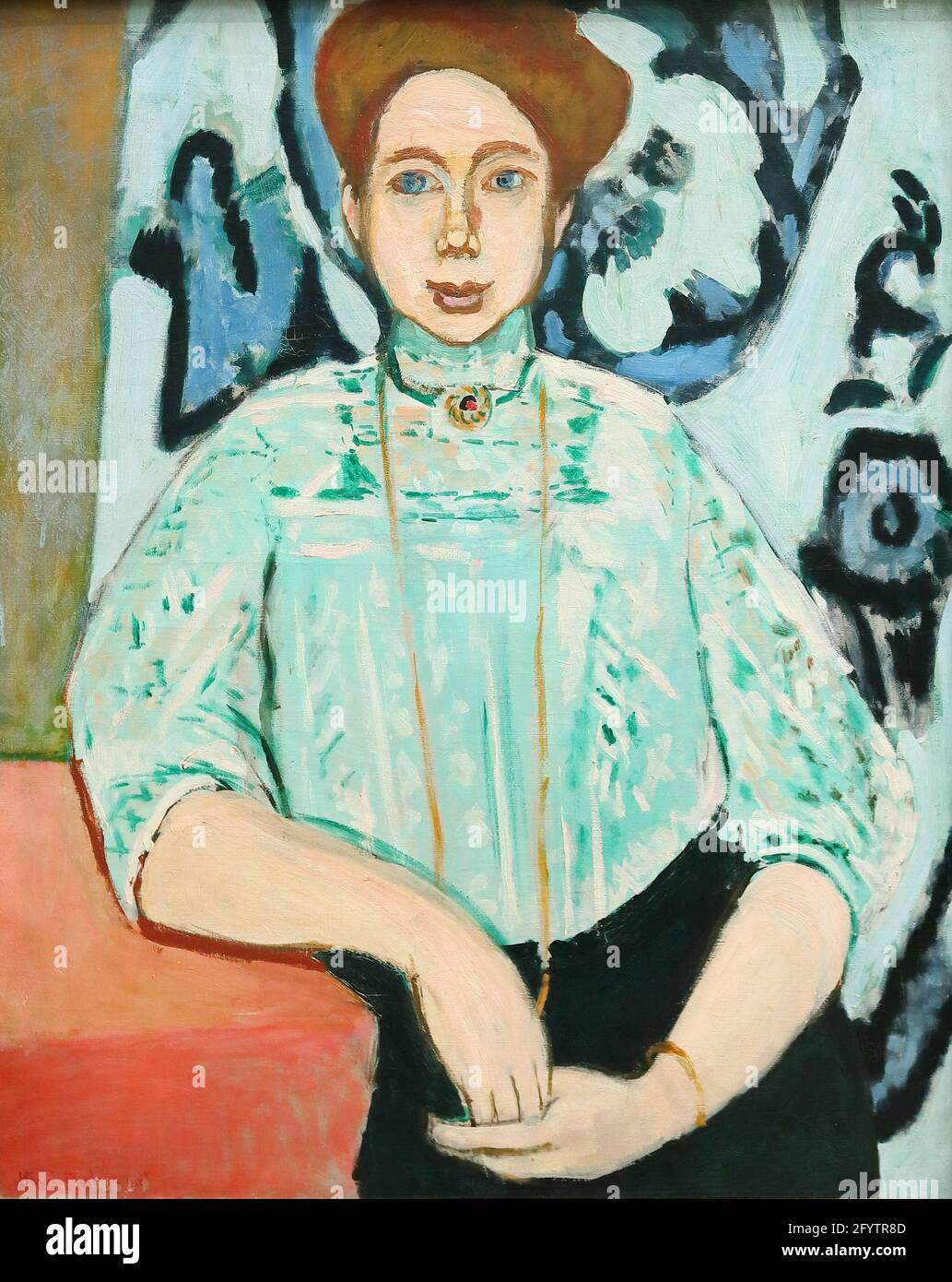 Portrait of Greta Moll by French Impressionist painter Henri Matisse at the National Gallery, London, UK Stock Photo