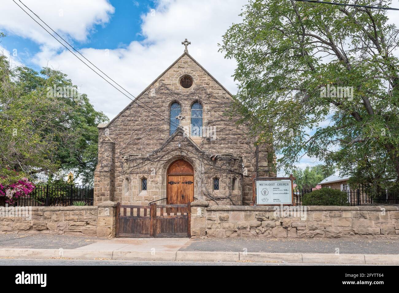 OUDTSHOORN, SOUTH AFRICA APRIL 5, 2021 A street scene, with the