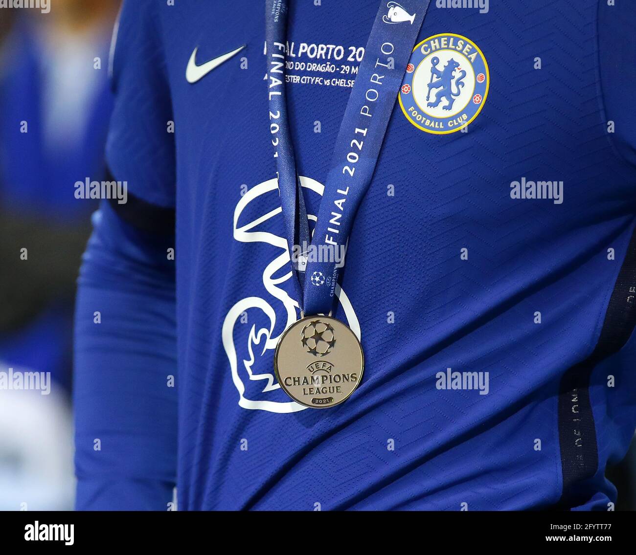 Porto, Portugal, 29th May 2021. A winners medal during the UEFA Champions  League match at the Estadio do Dragao, Porto. Picture credit should read:  David Klein / Sportimage Stock Photo - Alamy