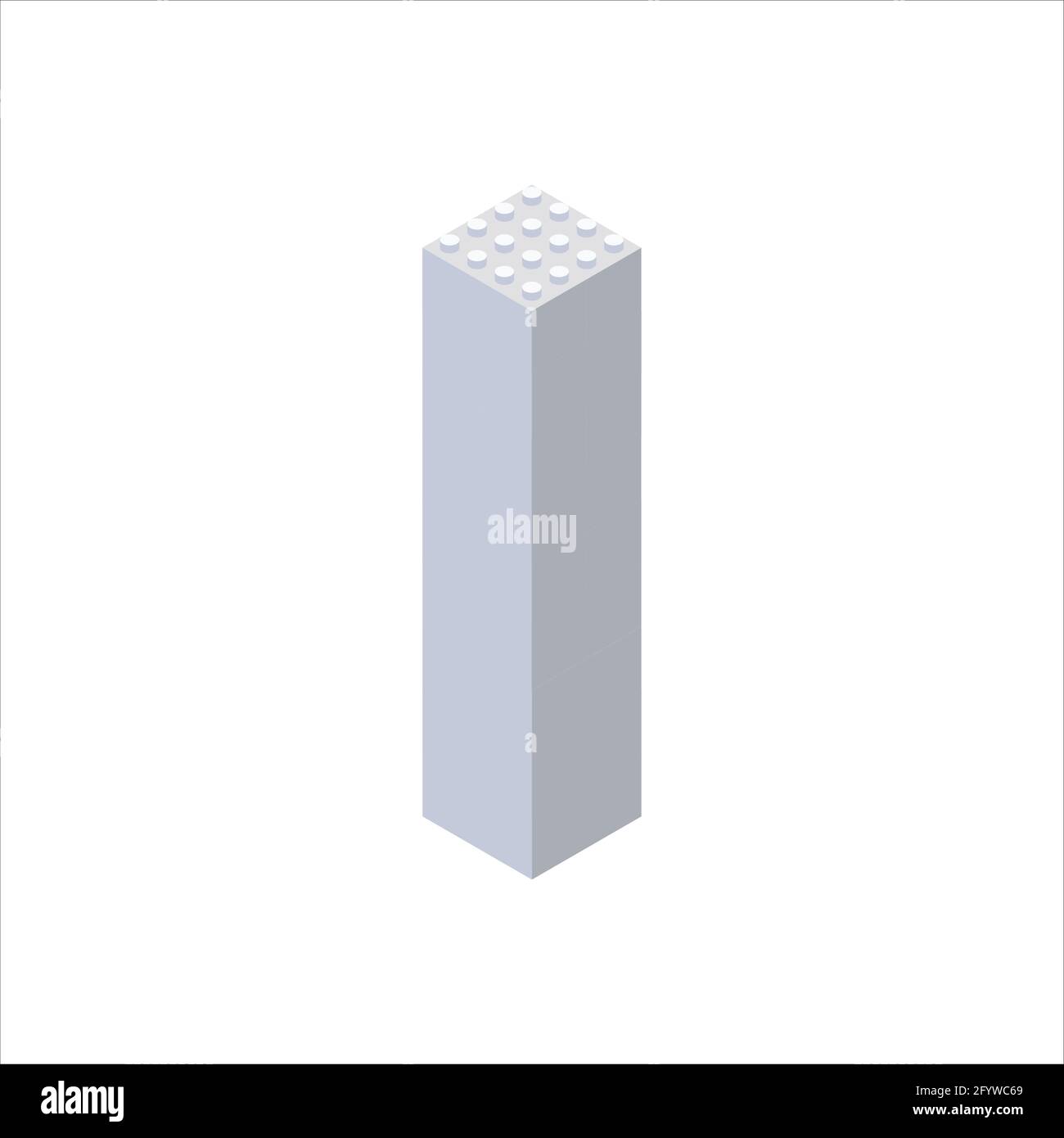 Download Isometric font made from color plastic blocks. The ...