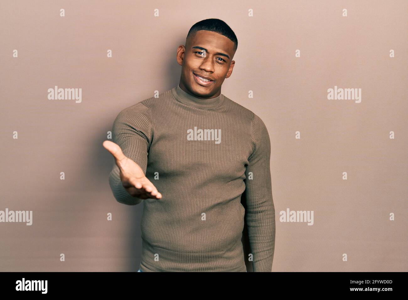 Young black man wearing casual 