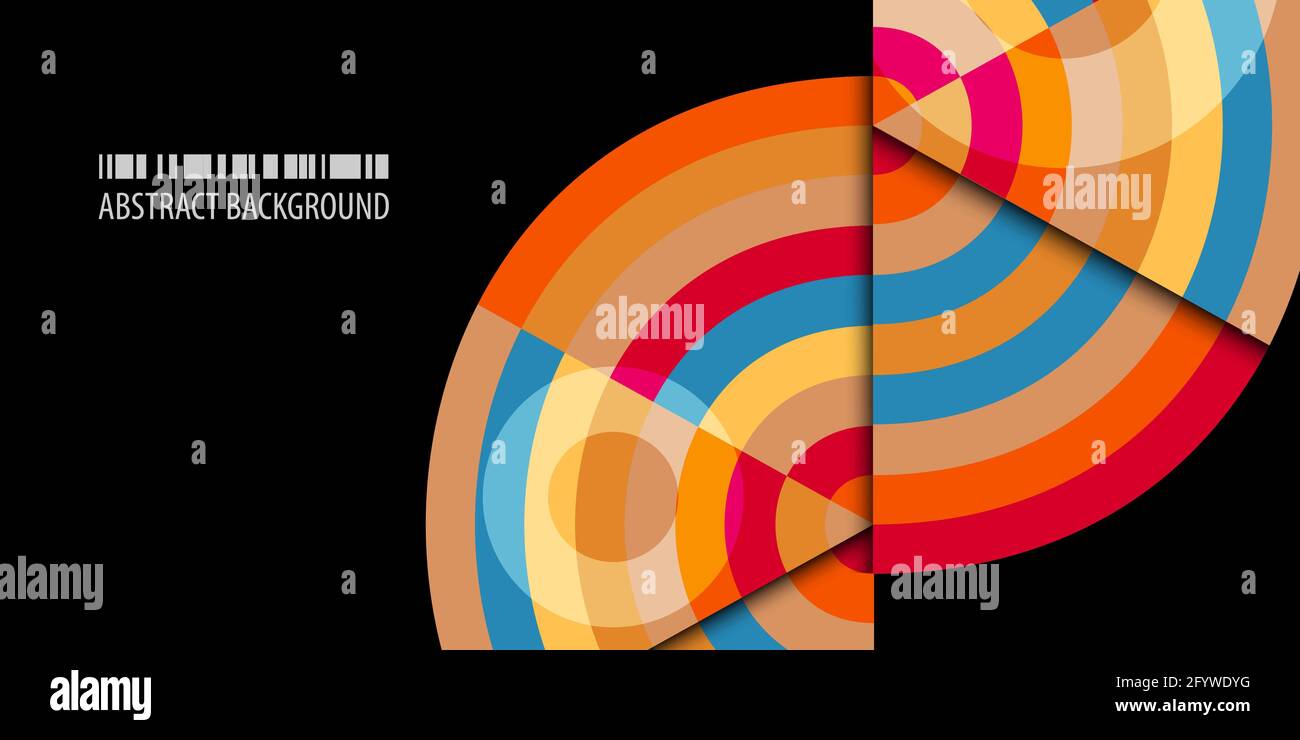 Abstract colorful background template with blended strips Stock Vector