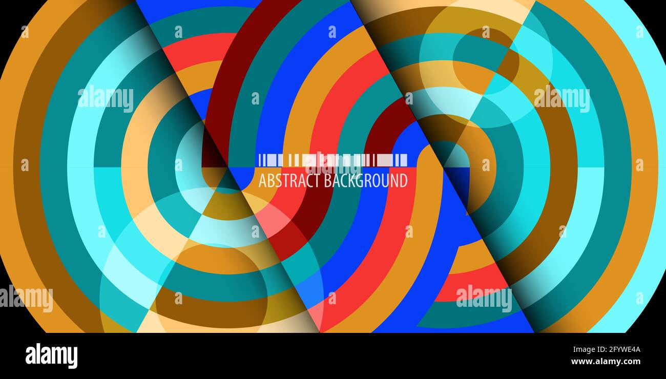 Abstract colorful background template with blended strips Stock Vector