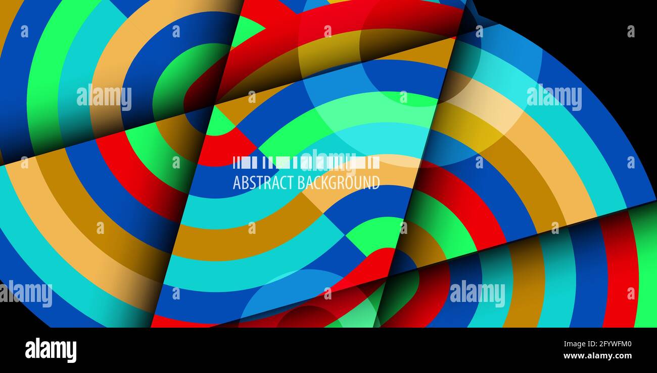 Abstract colorful background template with blended strips Stock Vector