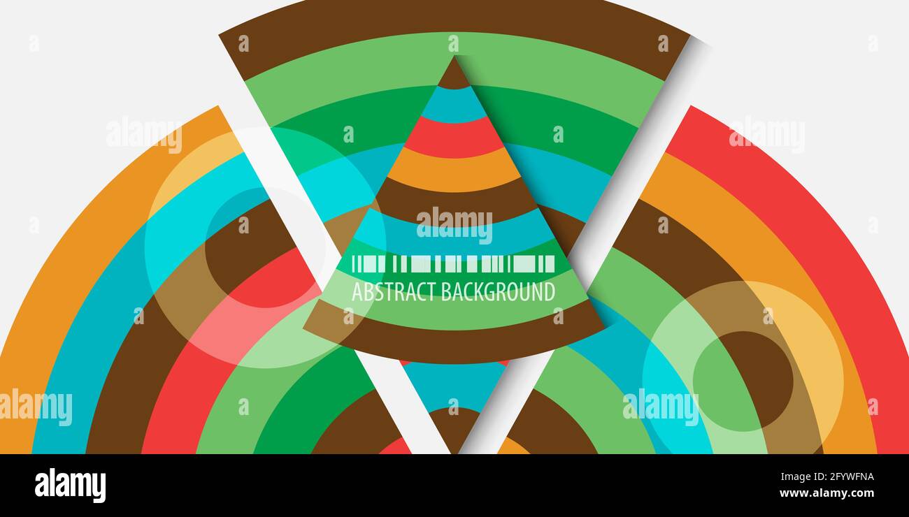 Abstract colorful background template with blended strips Stock Vector