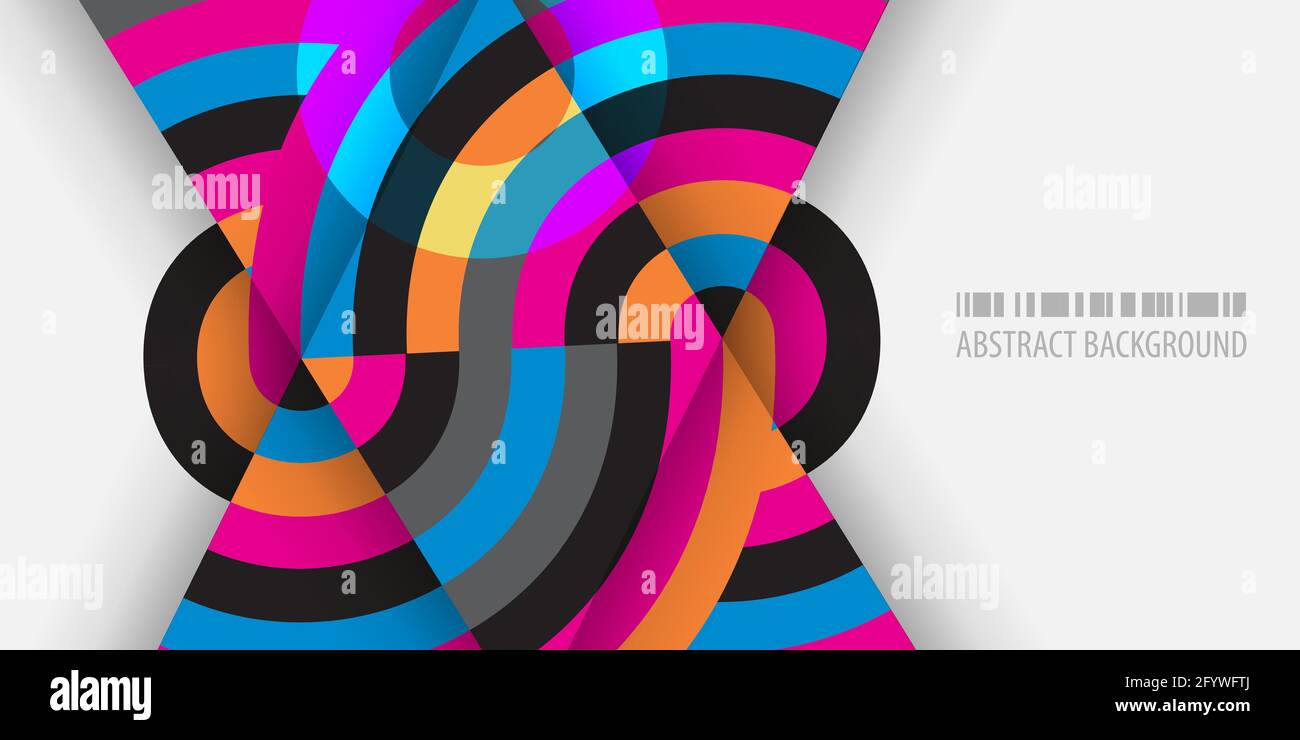 Abstract colorful background template with blended strips Stock Vector