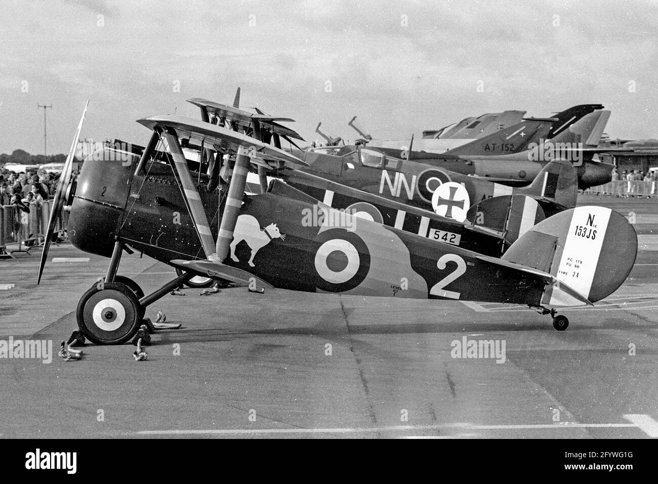 A Nieuport 24 (Replica) at RAF Finningley in 1990 Stock Photo
