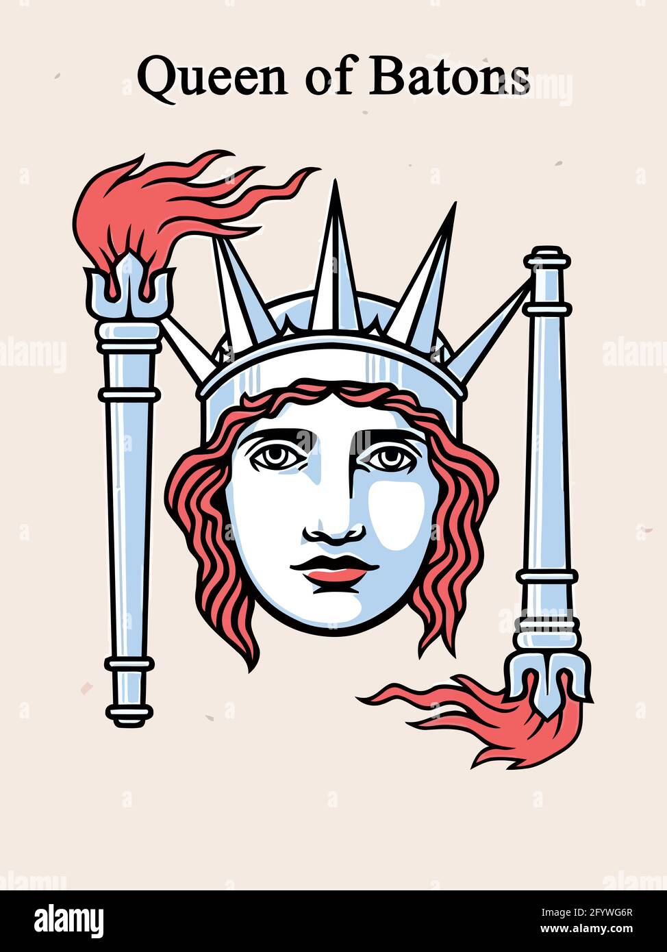 tarot fortune telling card illustration Stock Photo Alamy