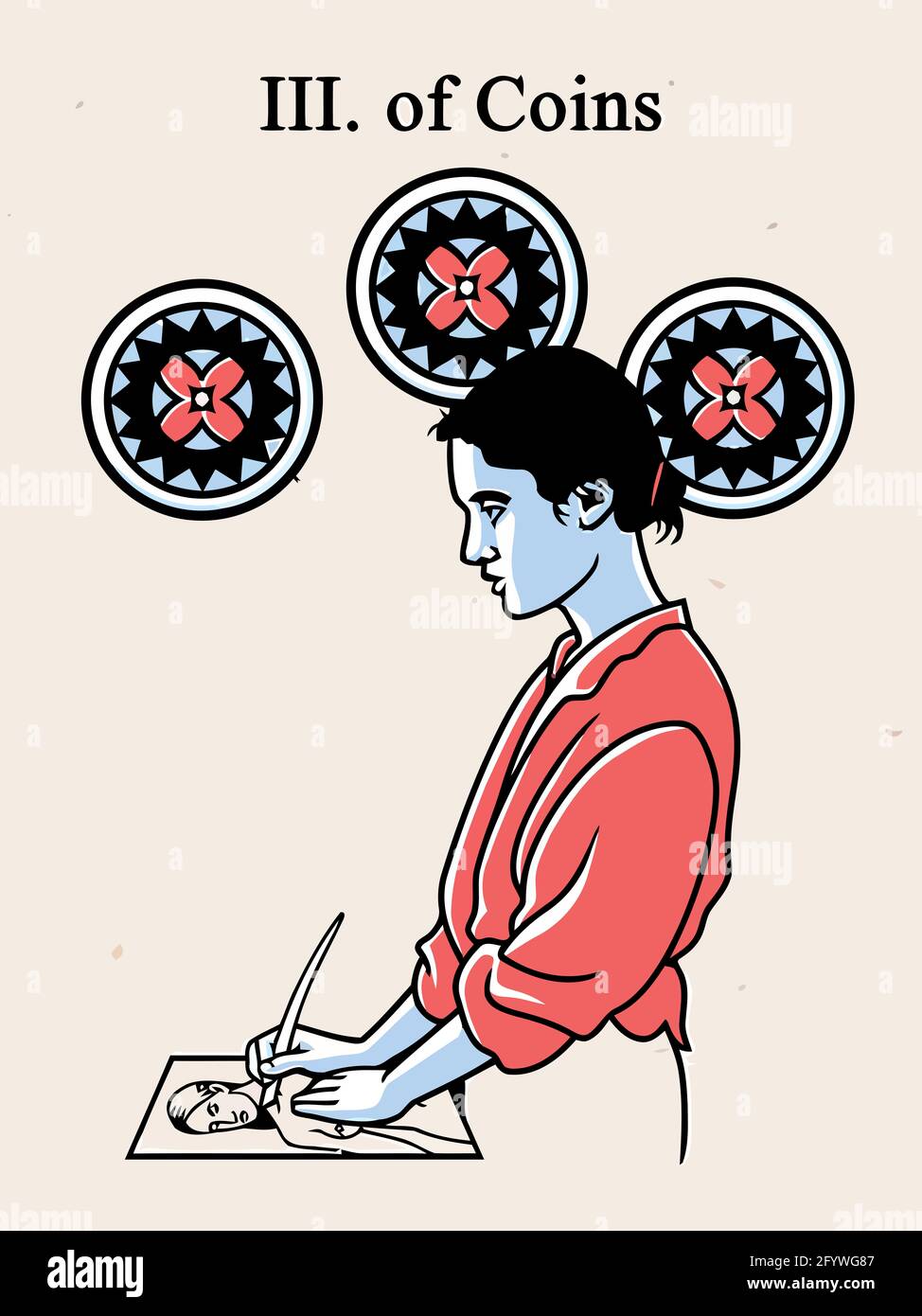 tarot fortune telling card illustration Stock Photo Alamy