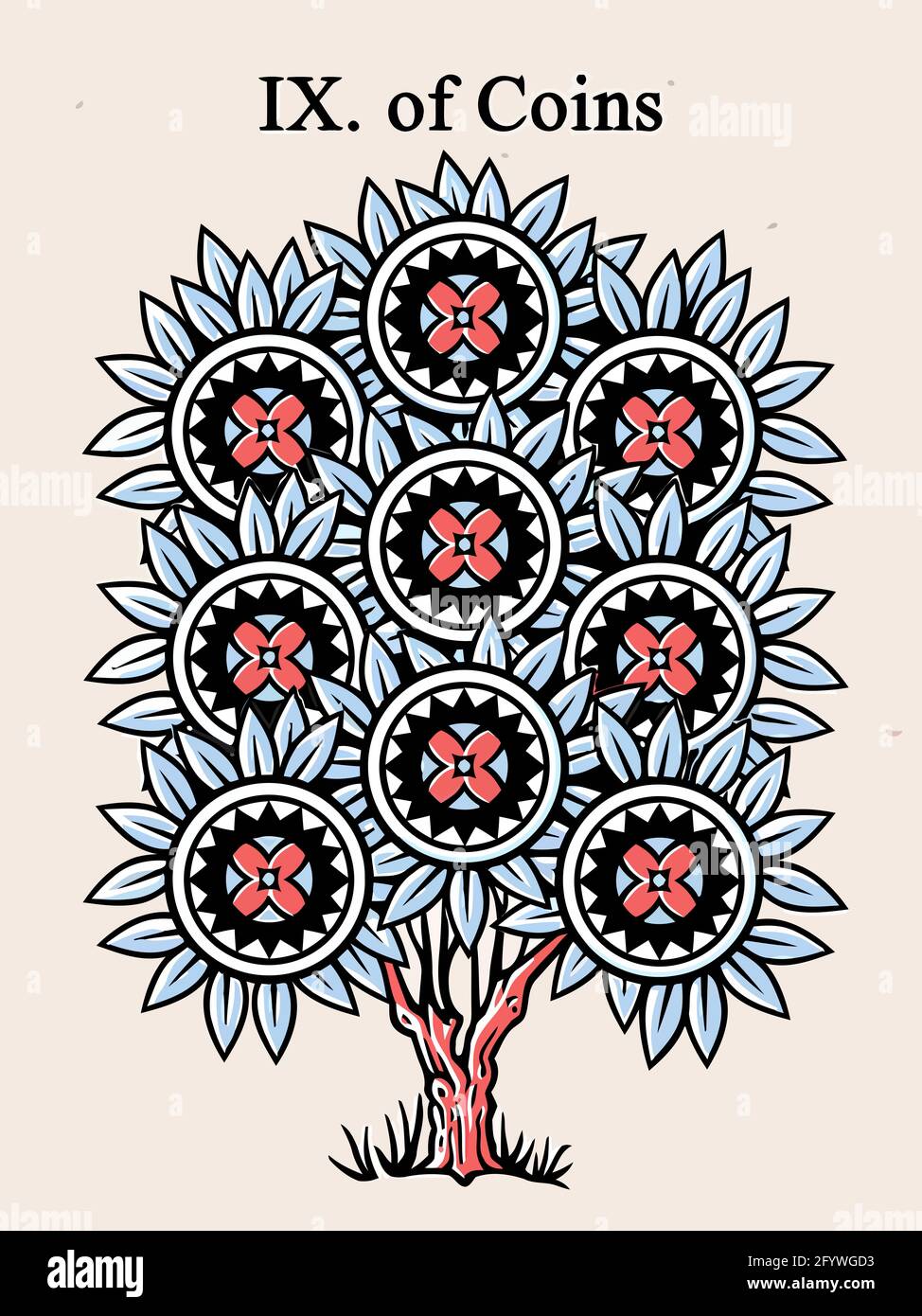 tarot fortune telling card illustration Stock Photo Alamy