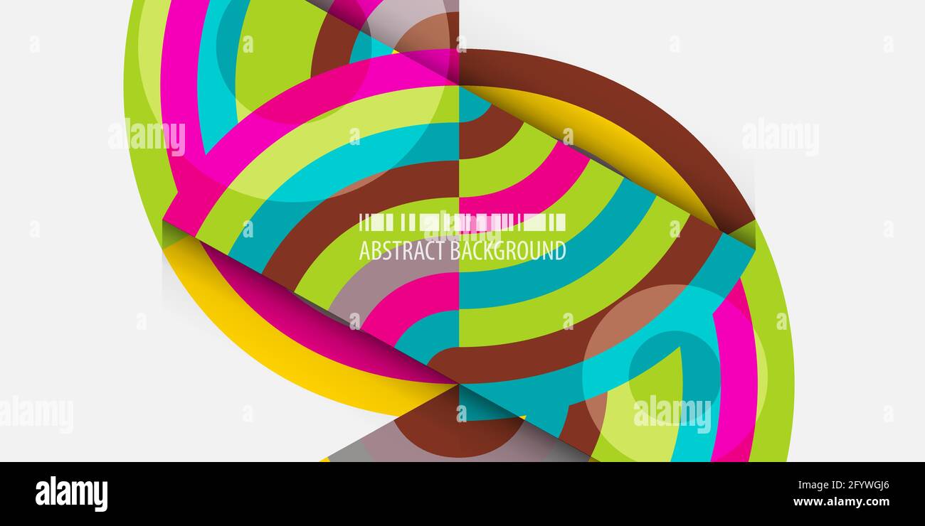 Abstract colorful background template with blended strips Stock Vector