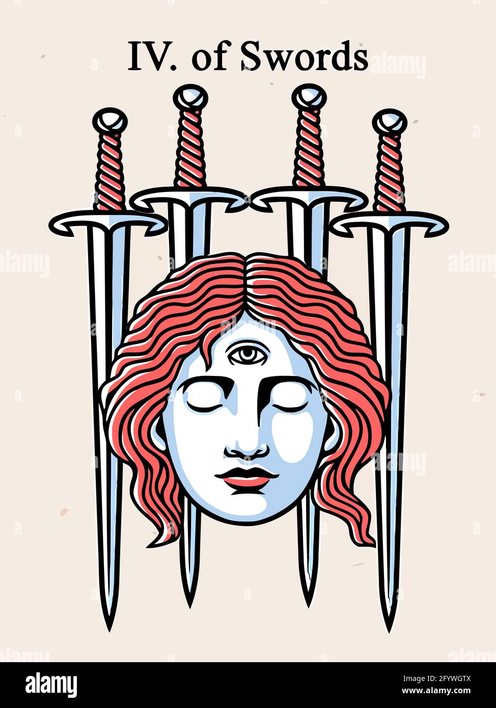 tarot fortune telling card illustration Stock Photo Alamy