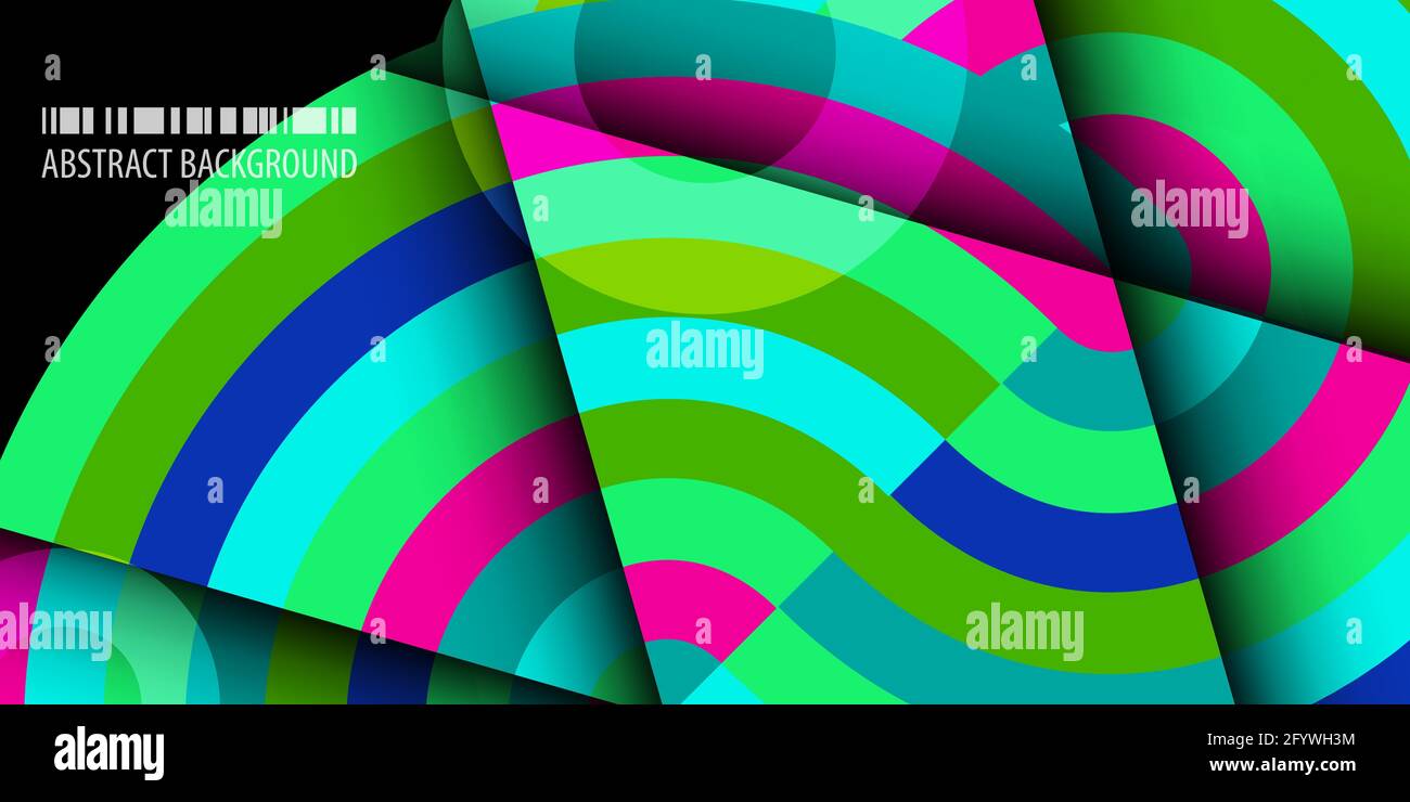 Abstract colorful background template with blended strips Stock Vector