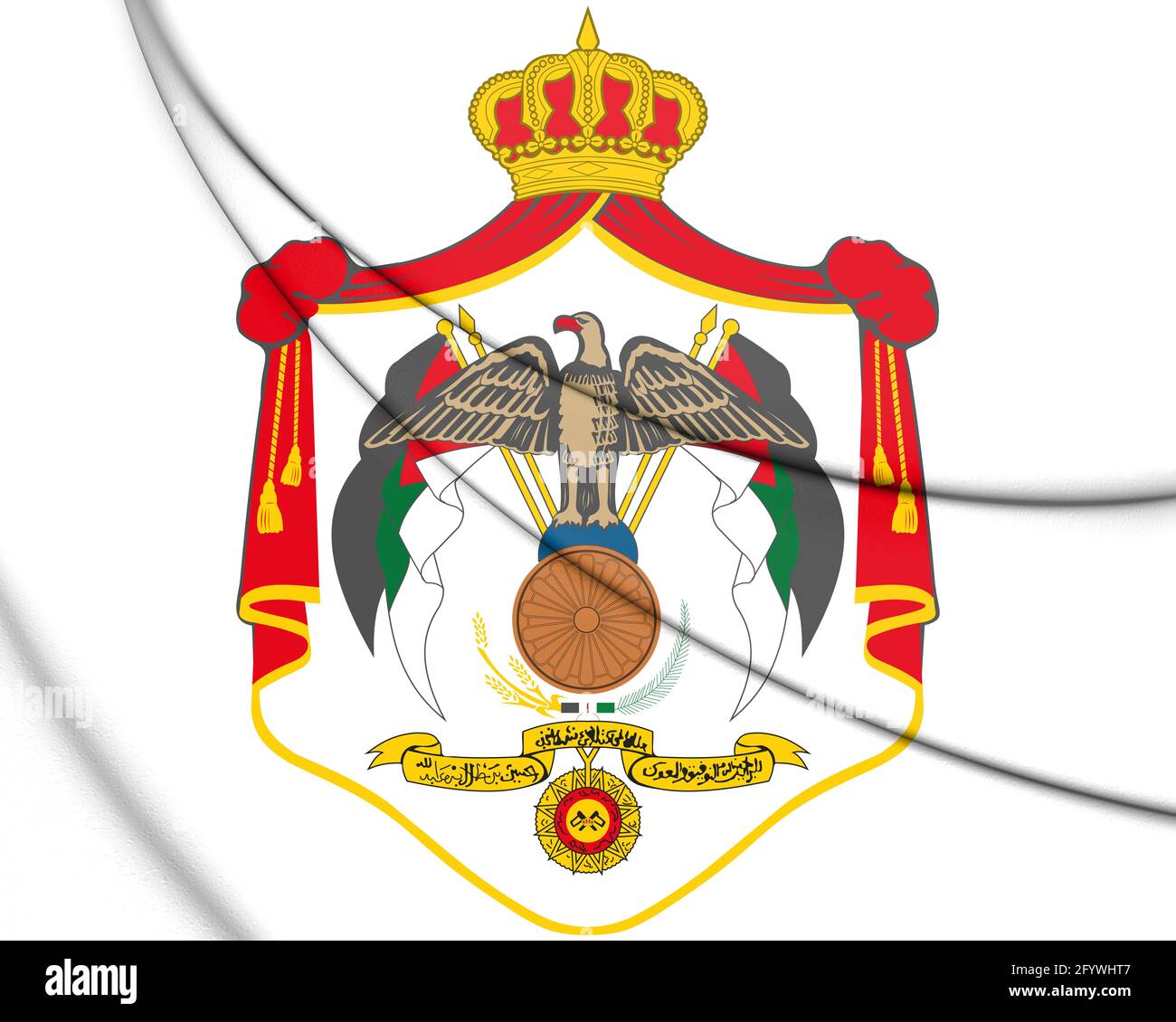 3D Jordan coat of arms. 3D Illustration Stock Photo - Alamy