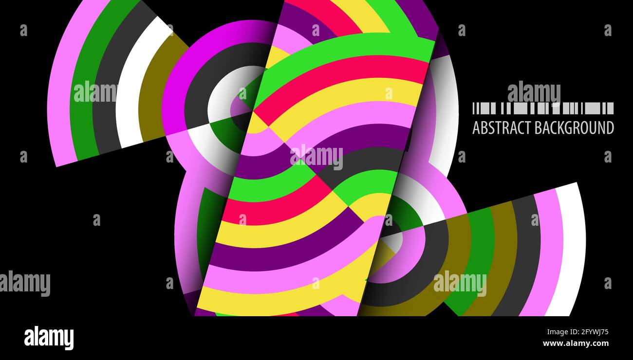 Abstract colorful background template with blended strips Stock Vector