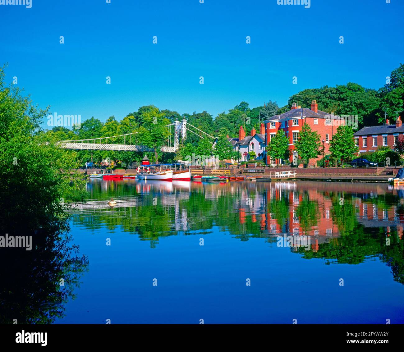 Cheshire Rivers Woodland river blue cast hi-res stock photography and images - Alamy
