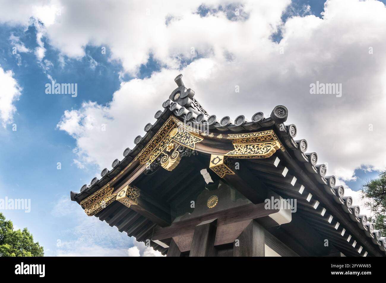 Kyoto,Japan, Asia - September 3, 2019 : Detail of the Nijo Castle Stock Photo