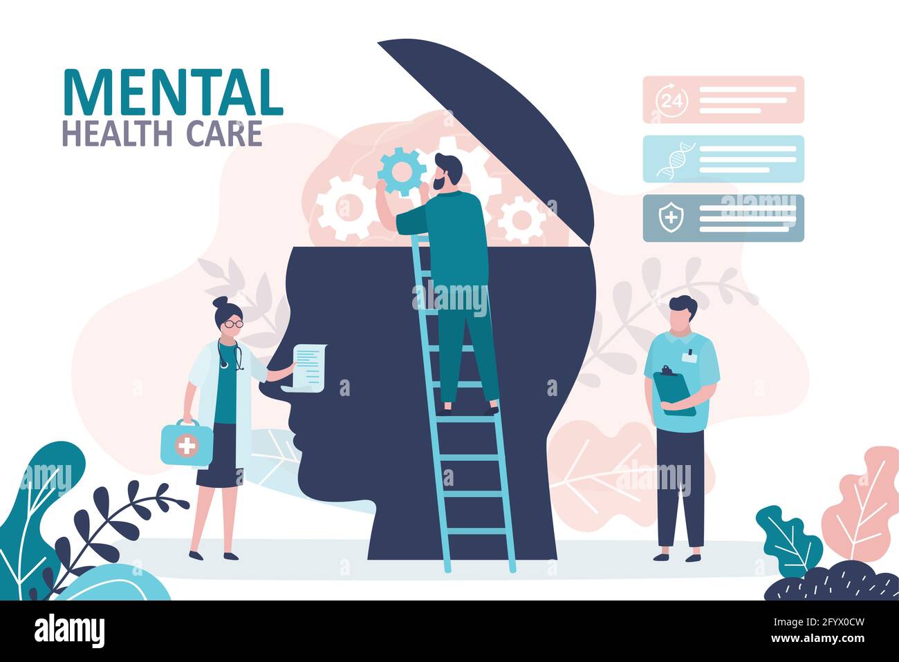 Female medic in work uniform Stock